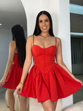 Vestido Corto Cóctel Rojo