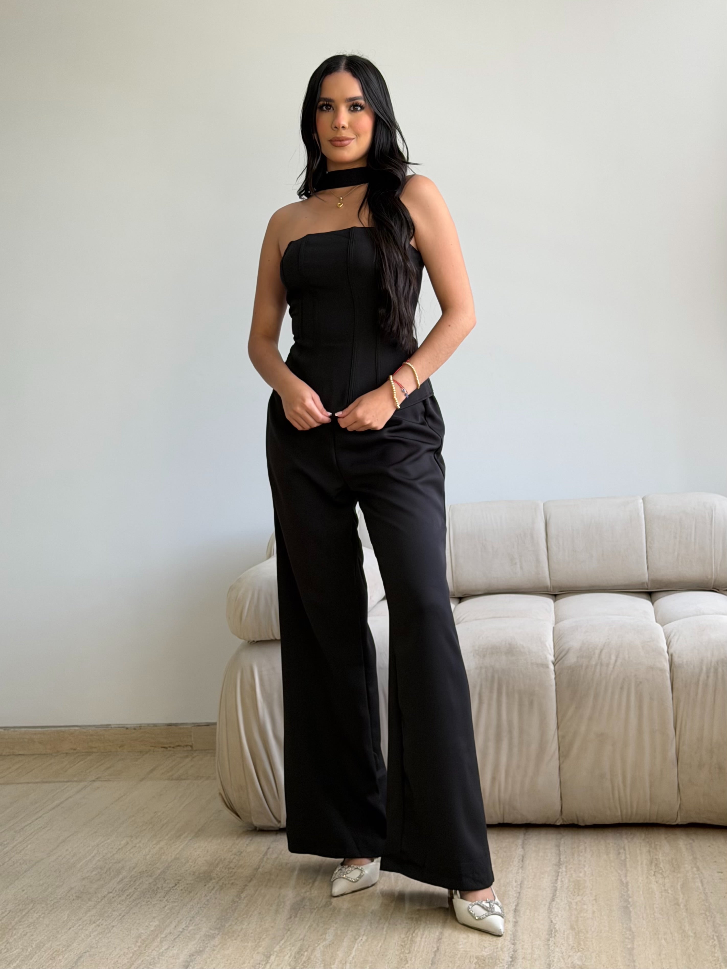 Conjunto Cotel Top Corset + Pantalón de Vestir