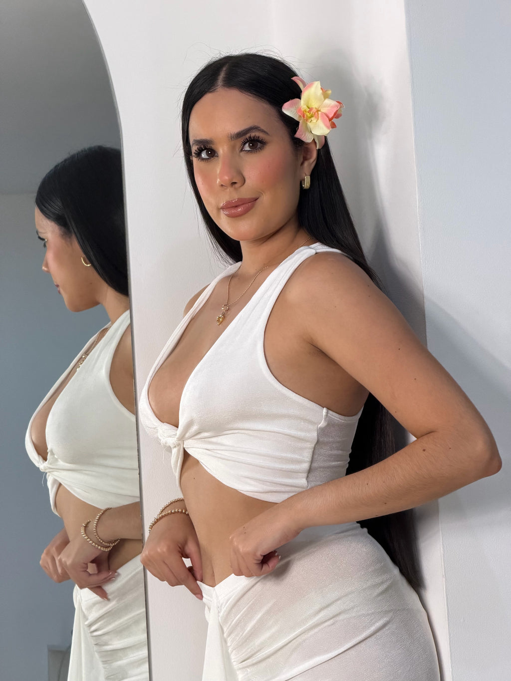 Conjunto de Dos Piezas Blanco