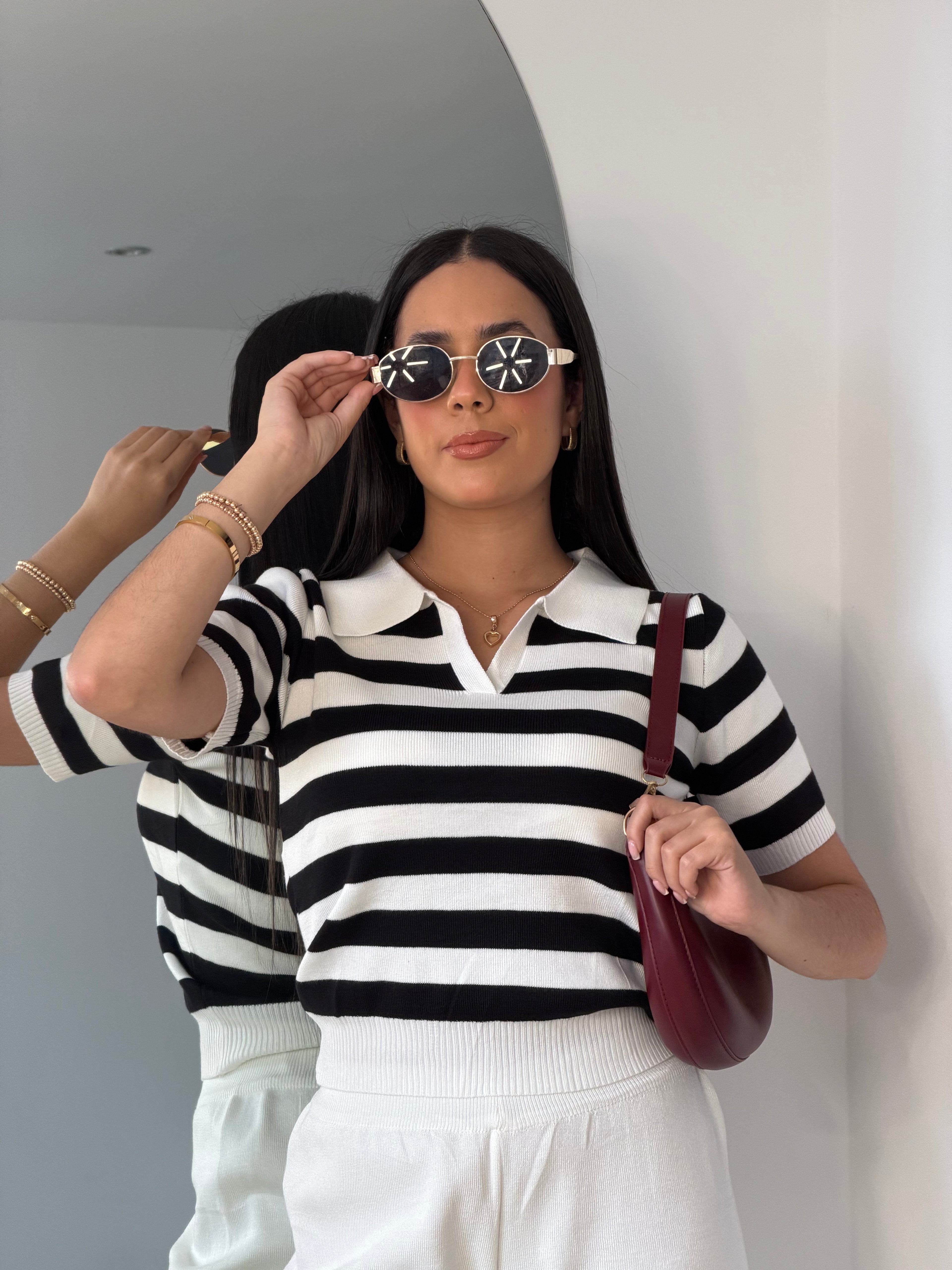 Conjunto Casual Deportivo Blanco con Negro