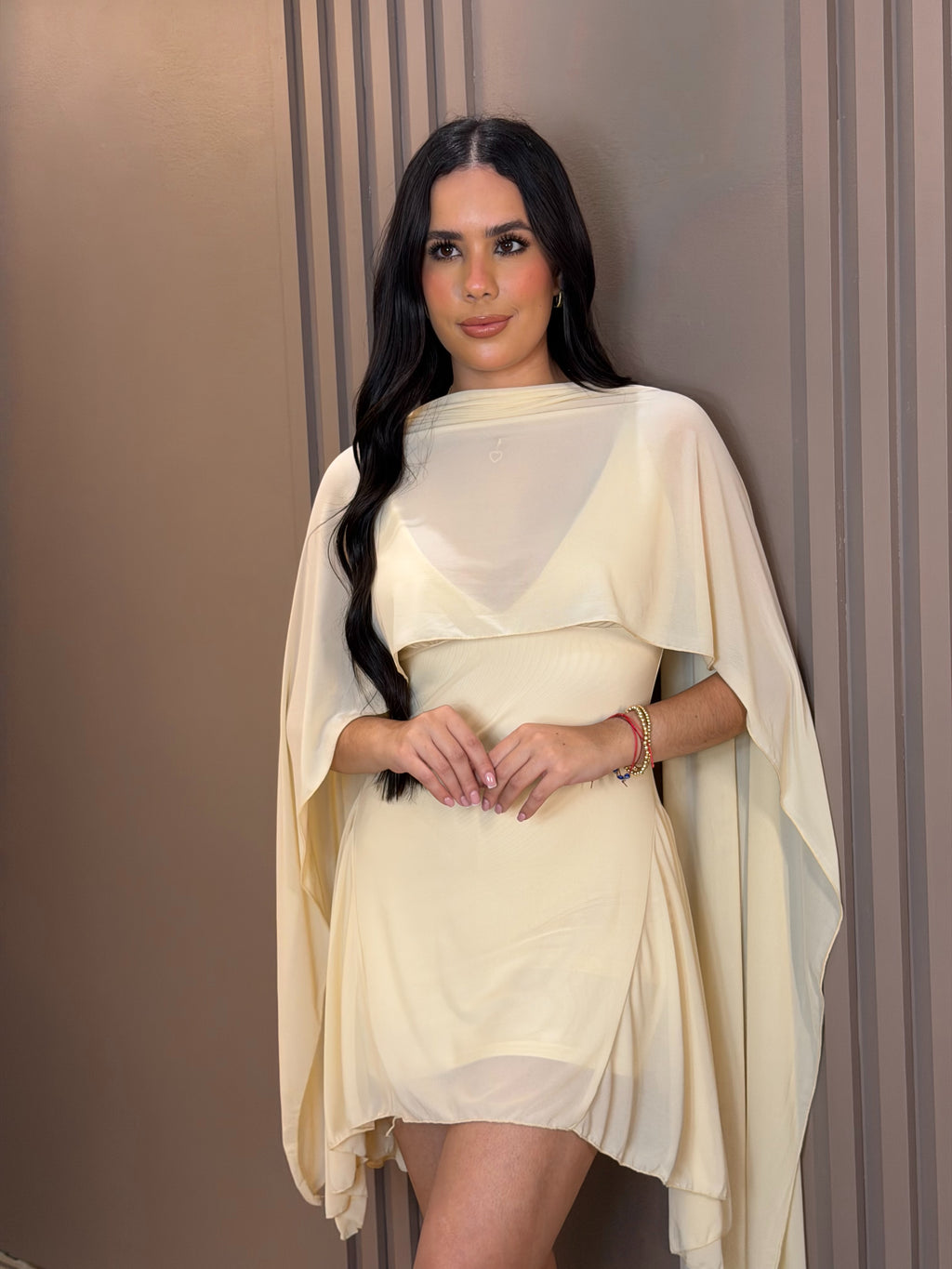 Vestido Corto Cóctel Albaricoque