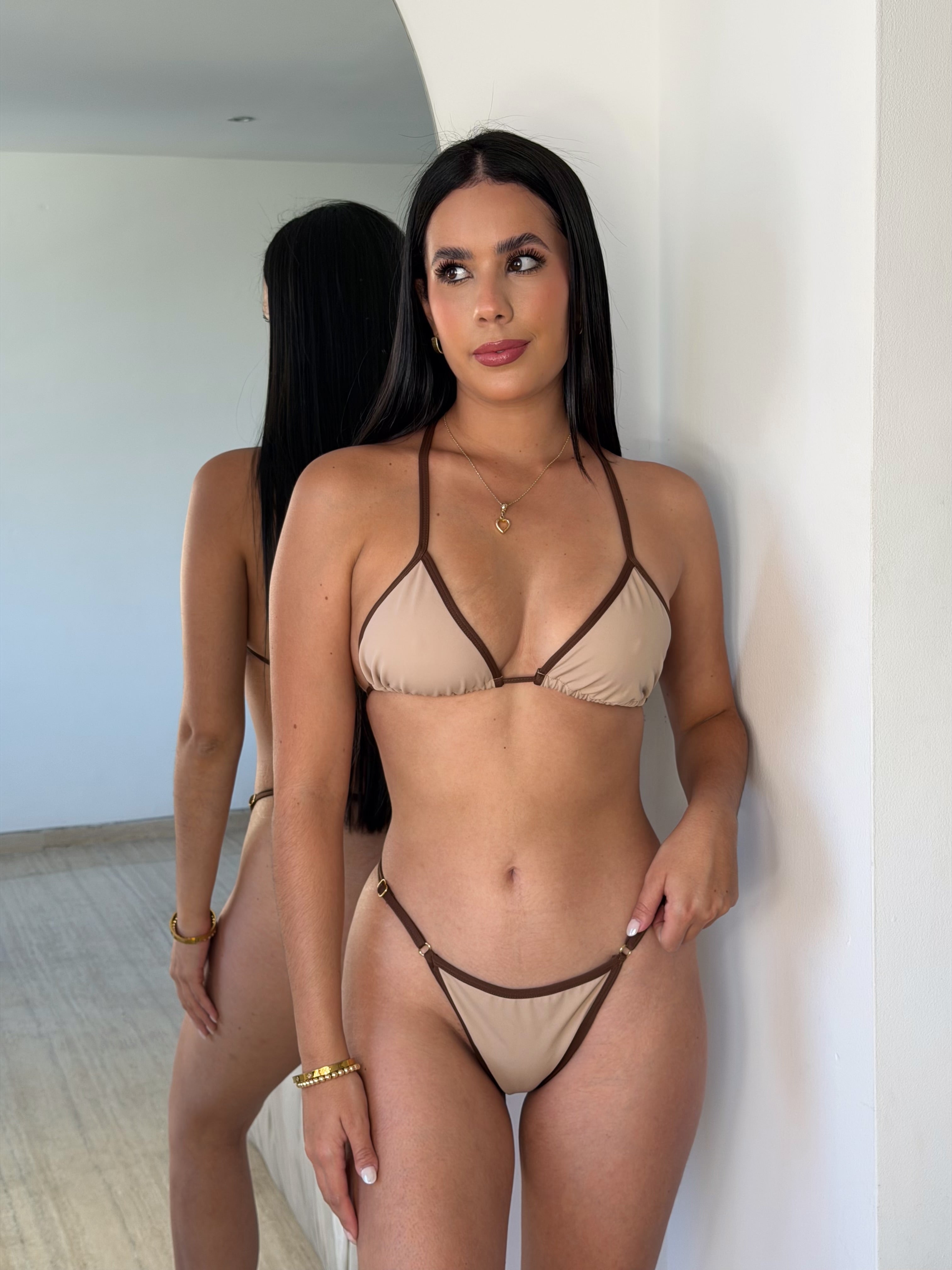 Traje de Baño de Dos Piezas Bronceadores
