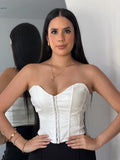 Corset Blanco de Ganchos Delantero