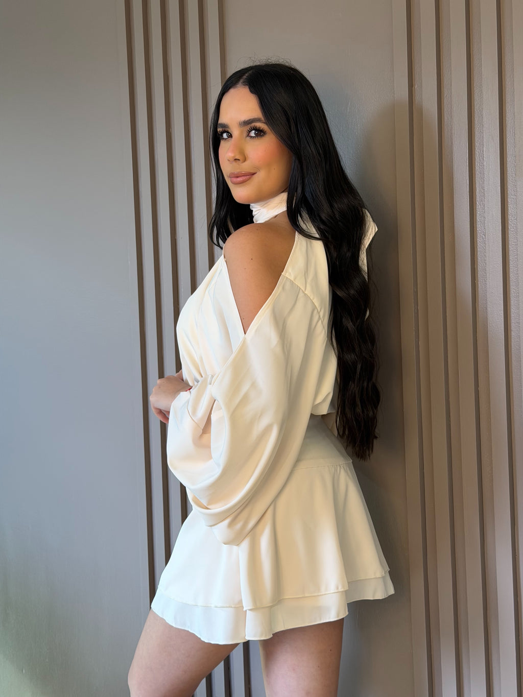 Vestido Cóctel Corto Champagne