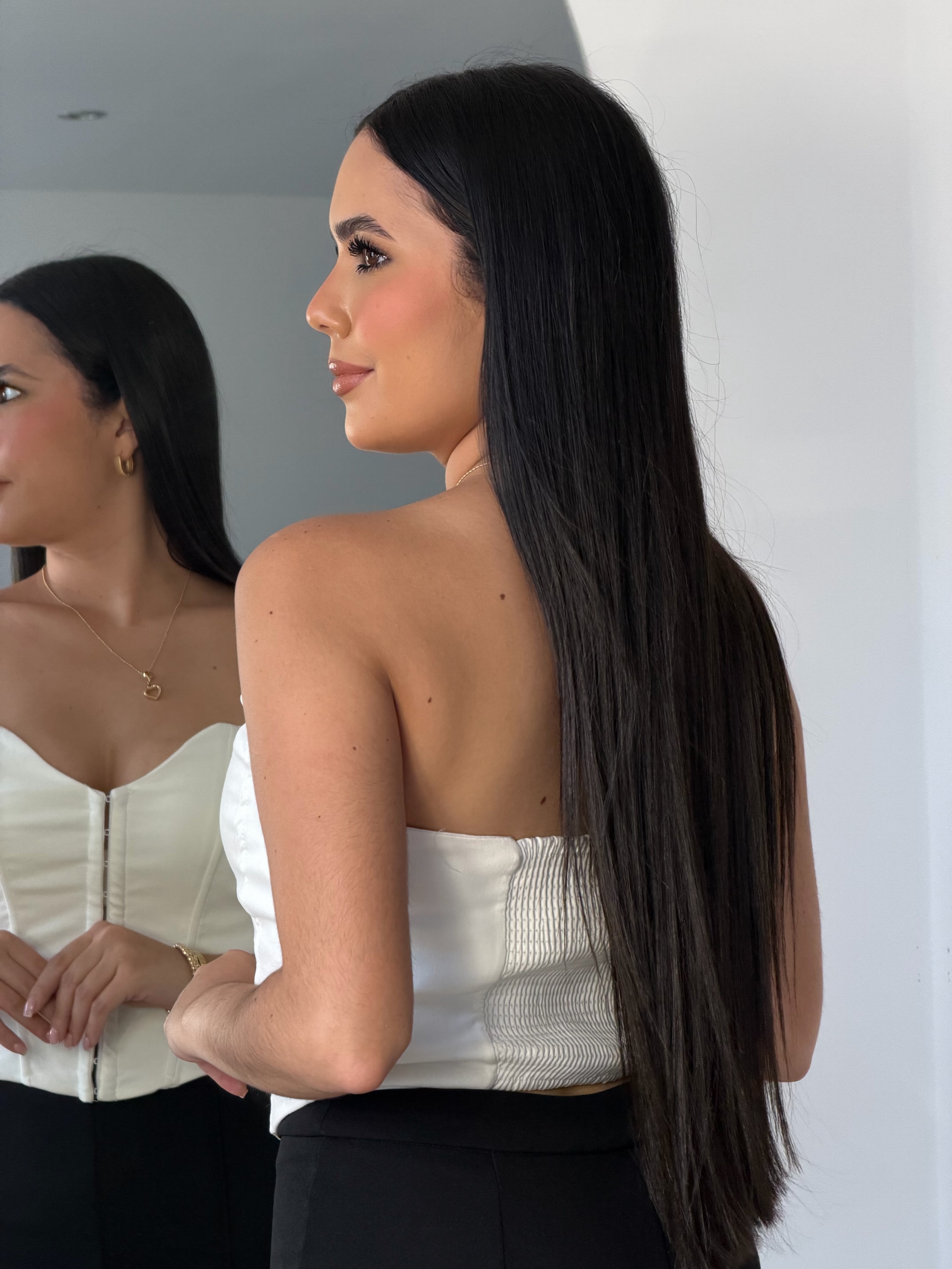 Corset Blanco de Ganchos Delantero