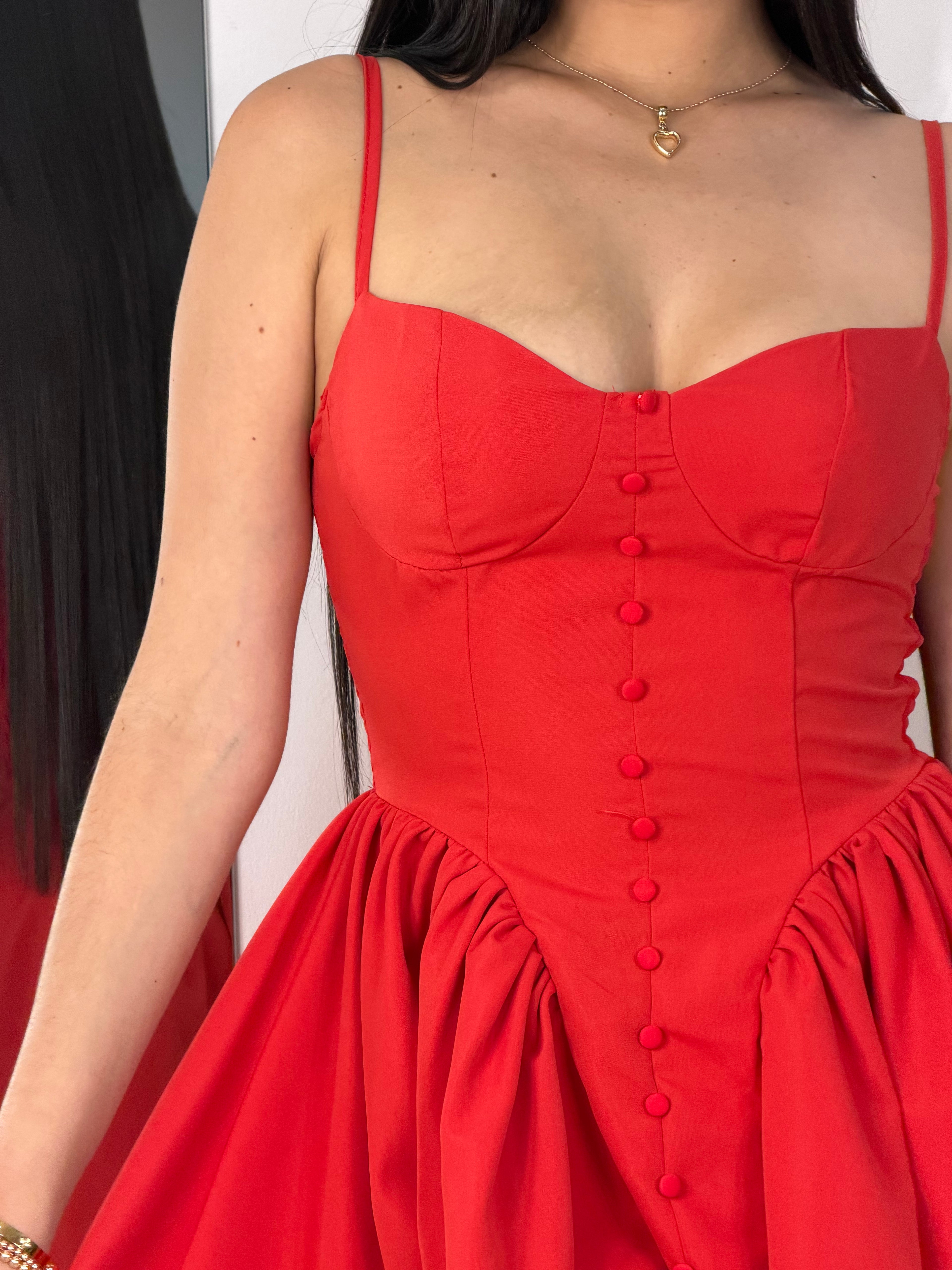 Vestido Corto Cóctel Rojo